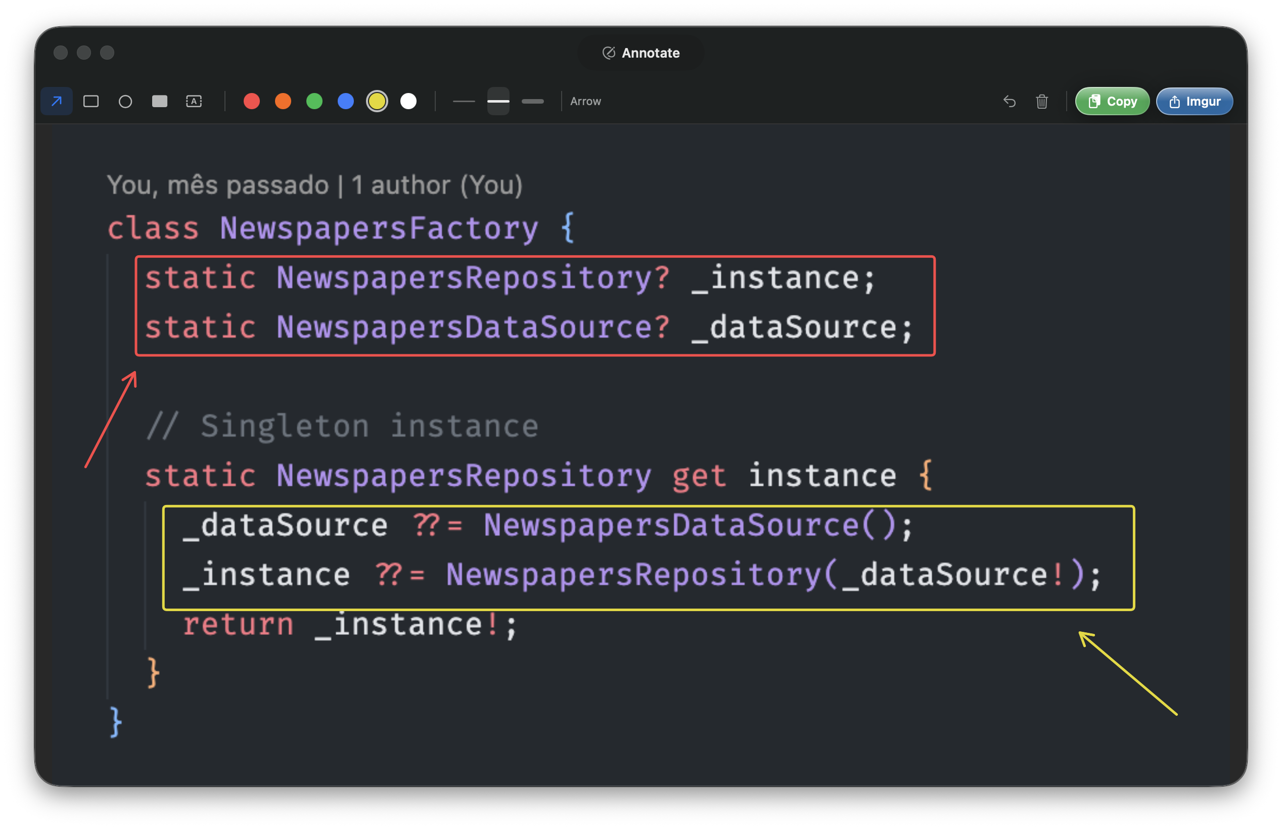 Annotation editor — draw arrows, shapes and highlights directly on screenshots